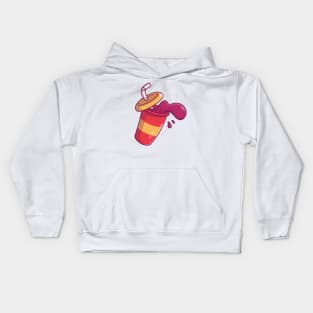 Soda drinks cartoon Kids Hoodie